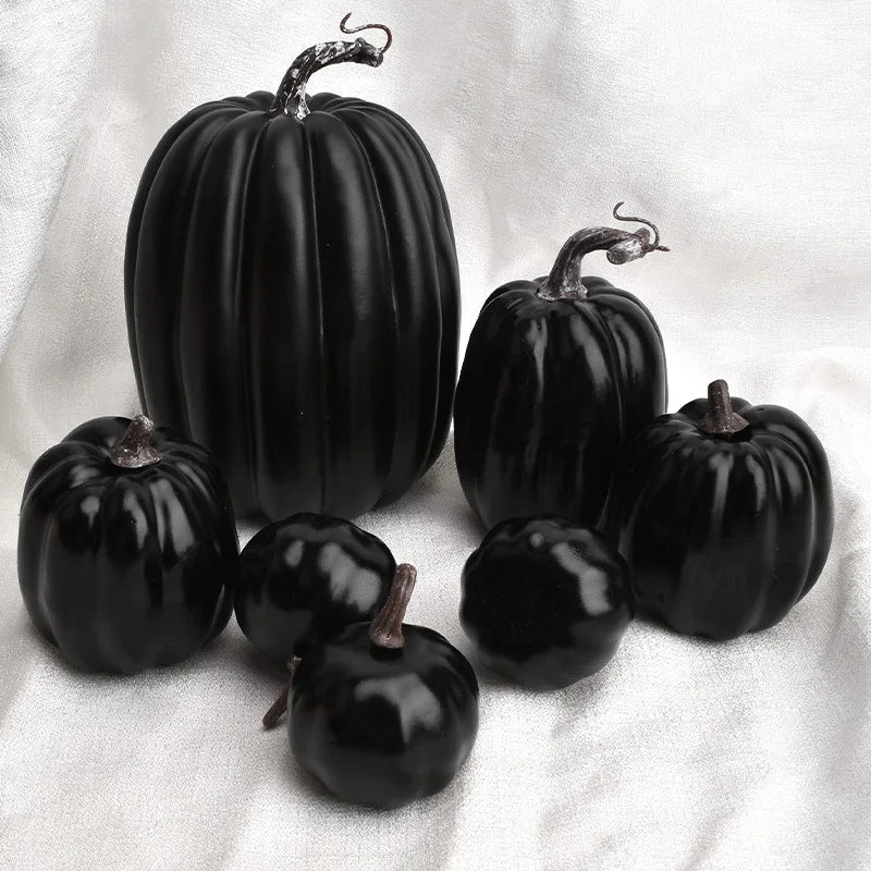 Dekokürbisse PumpkinCharm | 7-teiliges Set | Herbst- & Halloween-Deko | Leicht & Wiederverwendbar