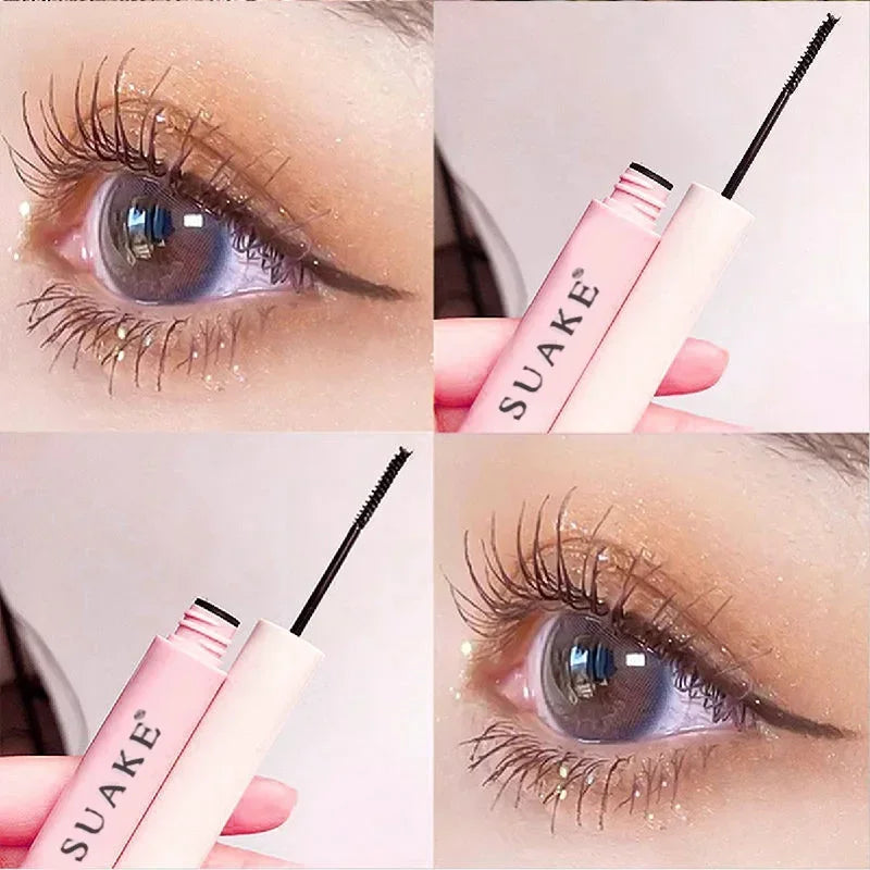 Seidenfaser-Mascara Linavelle LashLift | Ultra-Feine Bürste 2,5 mm | Wasserfest & Schnell Trocknend | Schwarz & Braun