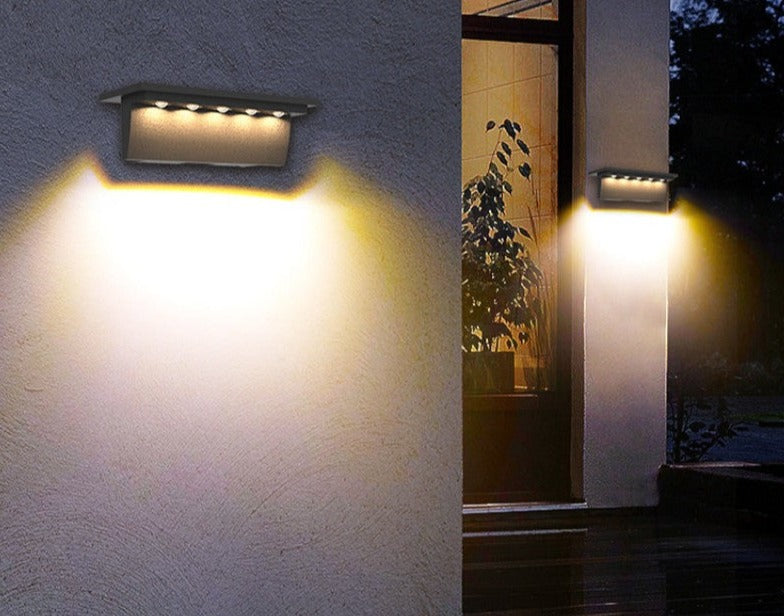 Lumivis Guard Solarleuchte Solar Wandleuchte mit Bewegungsmelder | Intelligente LED-Beleuchtung | IP65 Wetterfest | 6x11,9 cm
