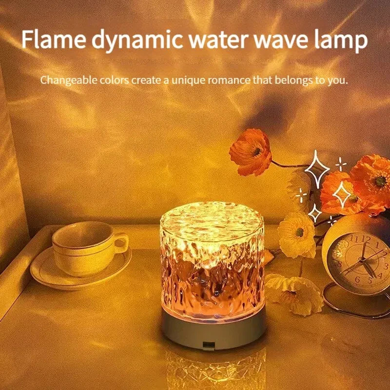 AURORA Wellenlicht Lampe | Dimmbar | RGB & Warmweiß | Kristall-Design