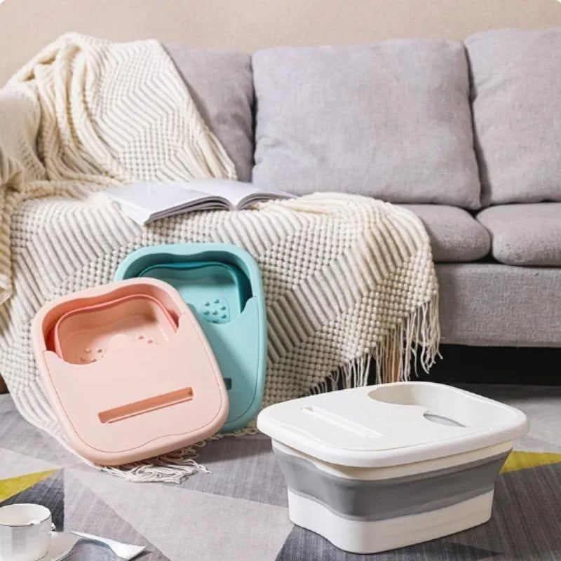 Solevia Faltbare Fußbadewanne mit Massagefunktion | Platzsparend & robust | Für Fußpflege, Pediküre & Entspannung zu Hause