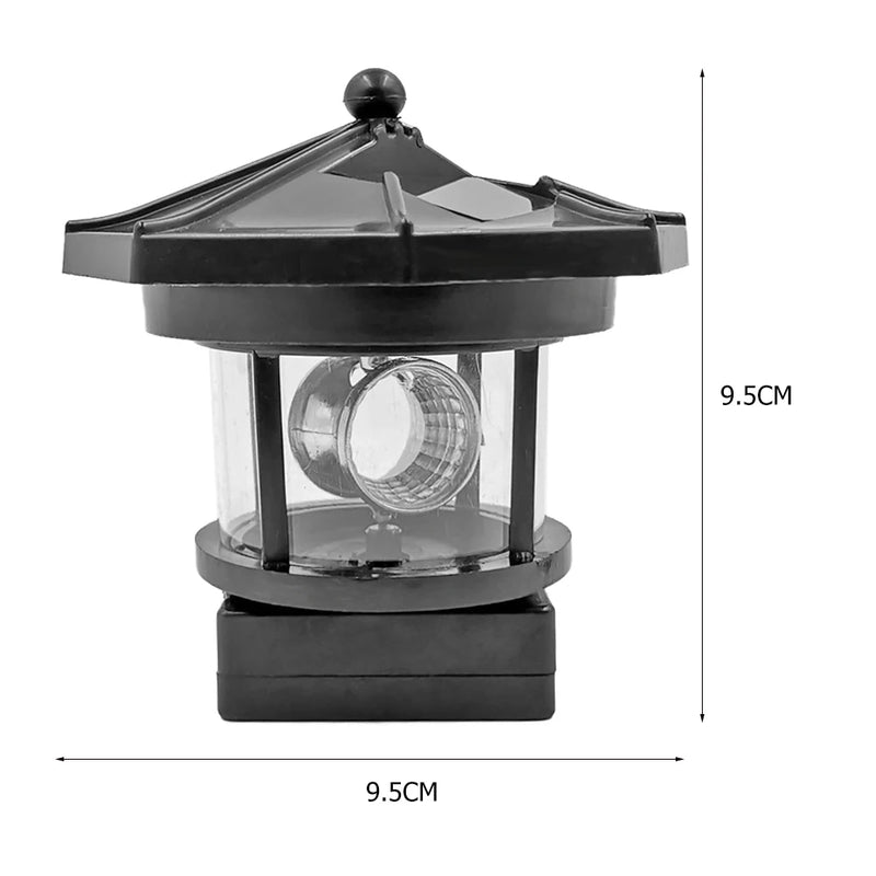 Solaria LightTower Solar-Leuchtturm Deko-Licht | LED mit rotierendem Lichtstrahl | Automatischer Sensor | Für Garten, Balkon & Zaun