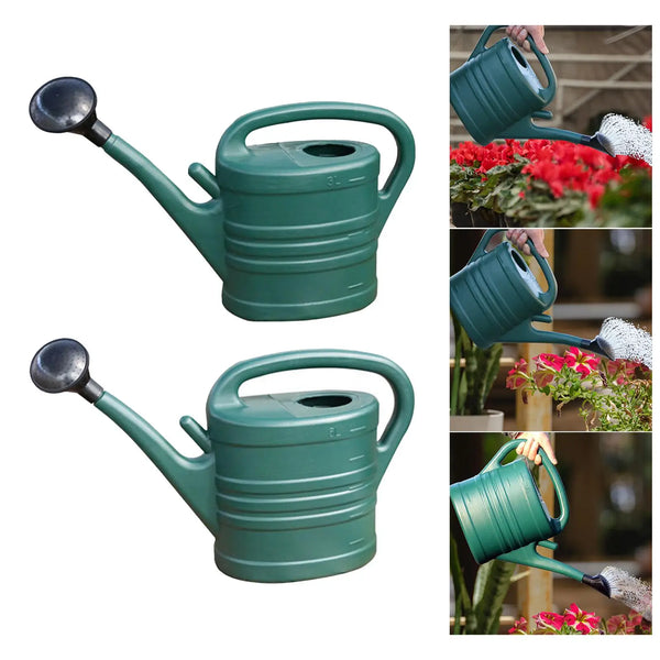 AquaVerda Gießkanne 5L aus Kunststoff | Leicht & Stabil | Für Garten & Zimmerpflanzen | Mit Abnehmbarem Brausekopf