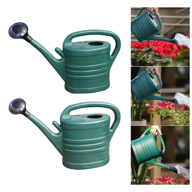 AquaVerda Gießkanne 5L aus Kunststoff | Leicht & Stabil | Für Garten & Zimmerpflanzen | Mit Abnehmbarem Brausekopf