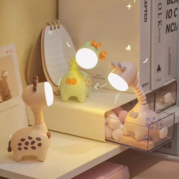 GiraLume LED Nachtlicht | Flexibel verstellbar | Süßes Giraffendesign | Warmweiß | 5,6 × 5,4 × 17 cm