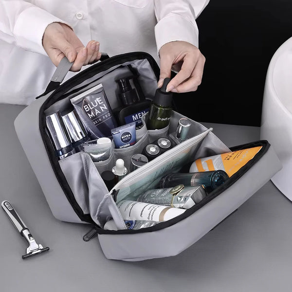 Packvard Herren Kulturbeutel Reise | 24×16×11 cm | Wasserabweisend & Reißfest | Mit Tragegriff & Viel Stauraum