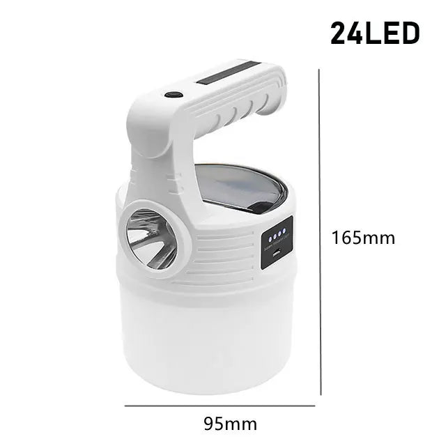 Solar-Campinglampe LumiCamp Solar | USB-Wiederaufladbar & Taschenlampenfunktion | Tragbar & Hell | Für Zelt, Outdoor & Notfälle
