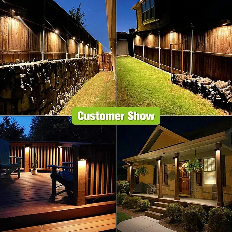 Lumora LED Solar Wandleuchte Außen | 3 Lichtmodi | IP65 Wasserdicht | Garten-, Balkon- & Zaunbeleuchtung ohne Kabel