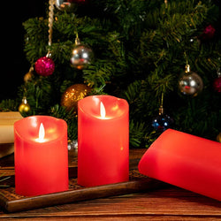 Flamara Glow LED-Stumpenkerze mit Bewegter Flamme | 5 Größen | Echtwachseffekt & Batteriebetrieb | Sicher & Rauchfrei