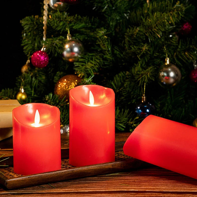 Flamara Glow LED-Stumpenkerze mit Bewegter Flamme | 5 Größen | Echtwachseffekt & Batteriebetrieb | Sicher & Rauchfrei