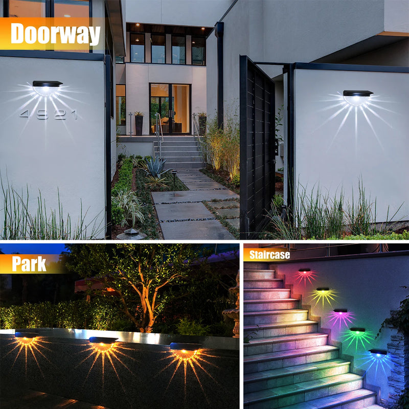 Solar-LED Außenleuchten Lumora Step | Farbwechsel oder Warmweiß | Wetterfest IP44 | Für Treppen, Zäune & Terrassen