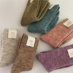 KuschelWärme | Damen Thermosocken | 9 % Wolle & Kaschmir | Extra Dick & Weich | Japanischer Strickstil