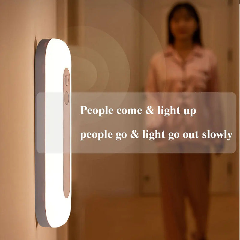Sensolux Wiederaufladbares LED-Nachtlicht mit Bewegungssensor | Stufenlos dimmbar & augenschonend | Warm- & Kaltweiß | 18/30 cm