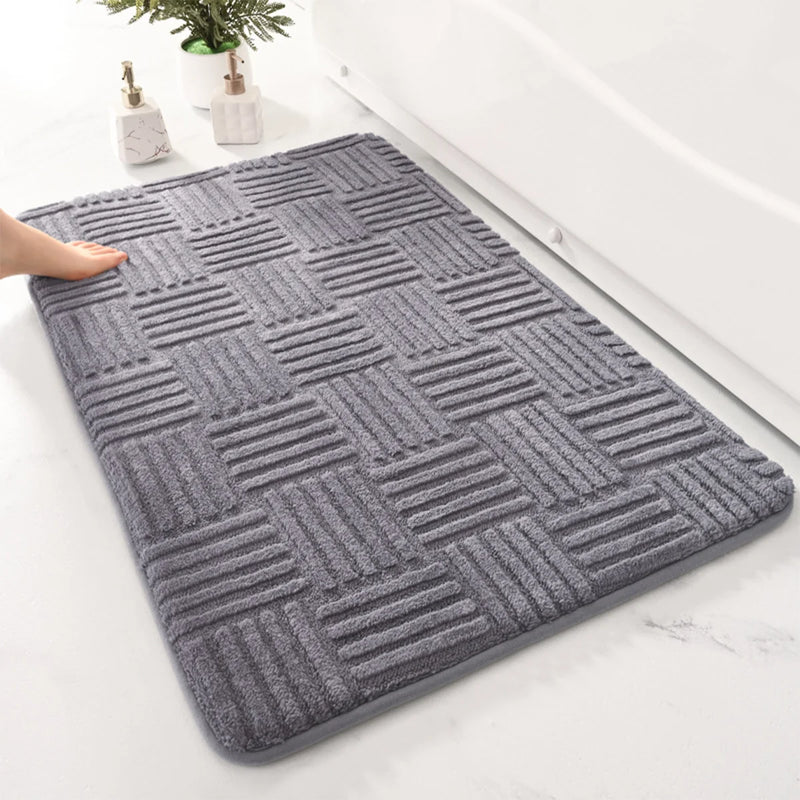 Badematte AquaStripes | Rutschfest & Saugstark | Weich & Pflegeleicht | Für Bad & Eingang