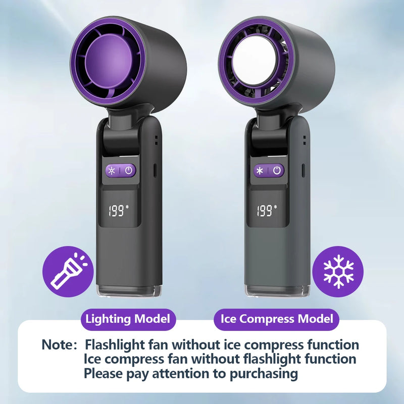 Mini-Kühlventilator FrostJet 199 | 199 Geschwindigkeiten | Eis-Kühlmodus | 4000mAh Akku | Tragbar & Wiederaufladbar
