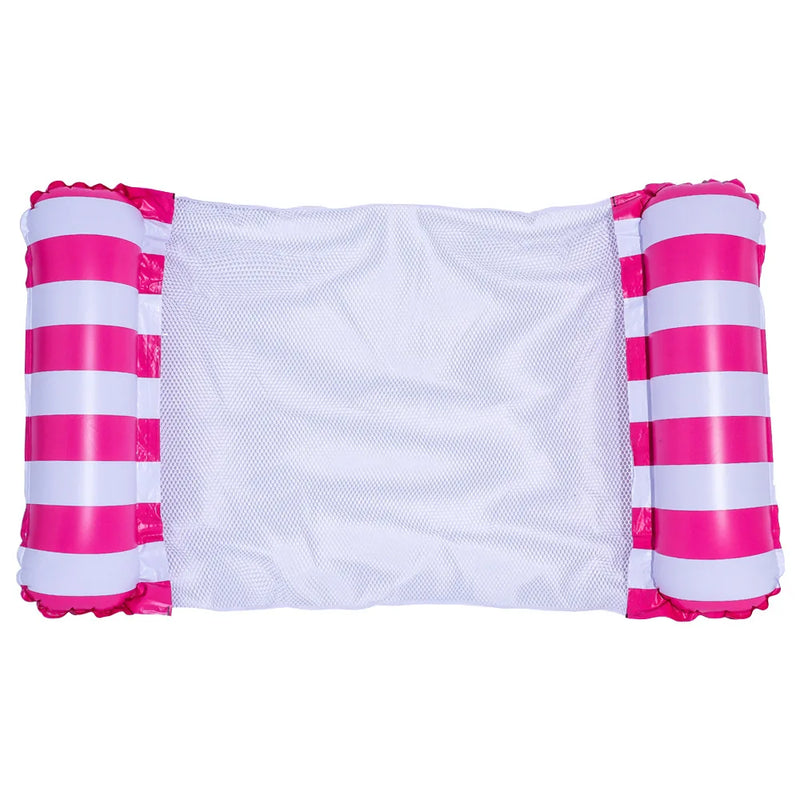 AQUAVIVA Wasserhängematte aufblasbar | 130×70 cm | Faltbare Pool-Liege mit Rückenlehne | Schwimmbett für Pool, Strand & Urlaub