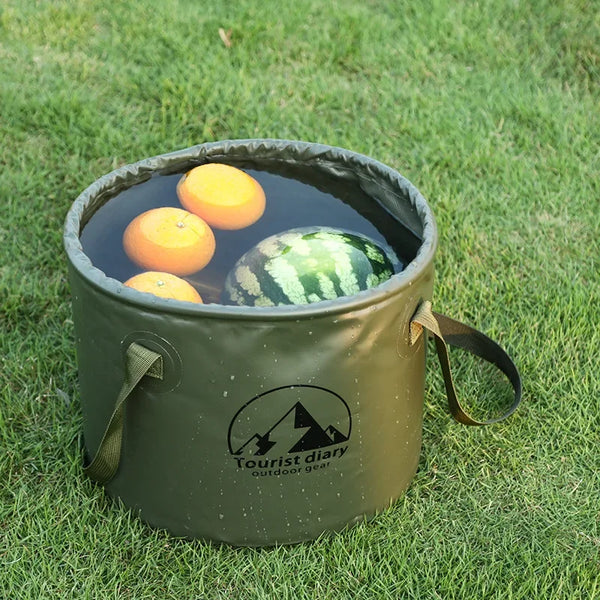 PackSink Faltbarer Outdoor-Eimer | Wasserdicht & Tragbar | 10L / 20L | Für Camping, Angeln, Reisen & Garten