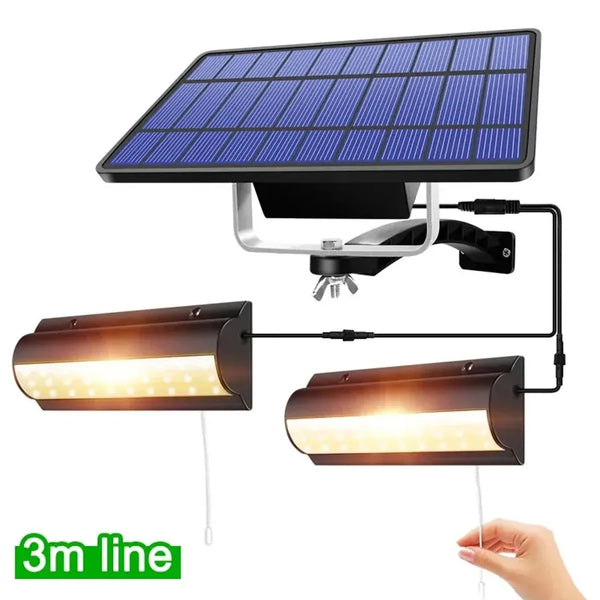 Lumosfera Solarleuchte Innen & Außen | IP65 Wasserdicht | Mit Zugschalter | Warm- & Kaltweiß | 3m Kabel