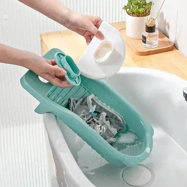 Scrubino CleanBoard Mini Waschbrett für Unterwäsche & Socken | Rutschfest & extra stabil | Kompakt für Bad & Reisen
