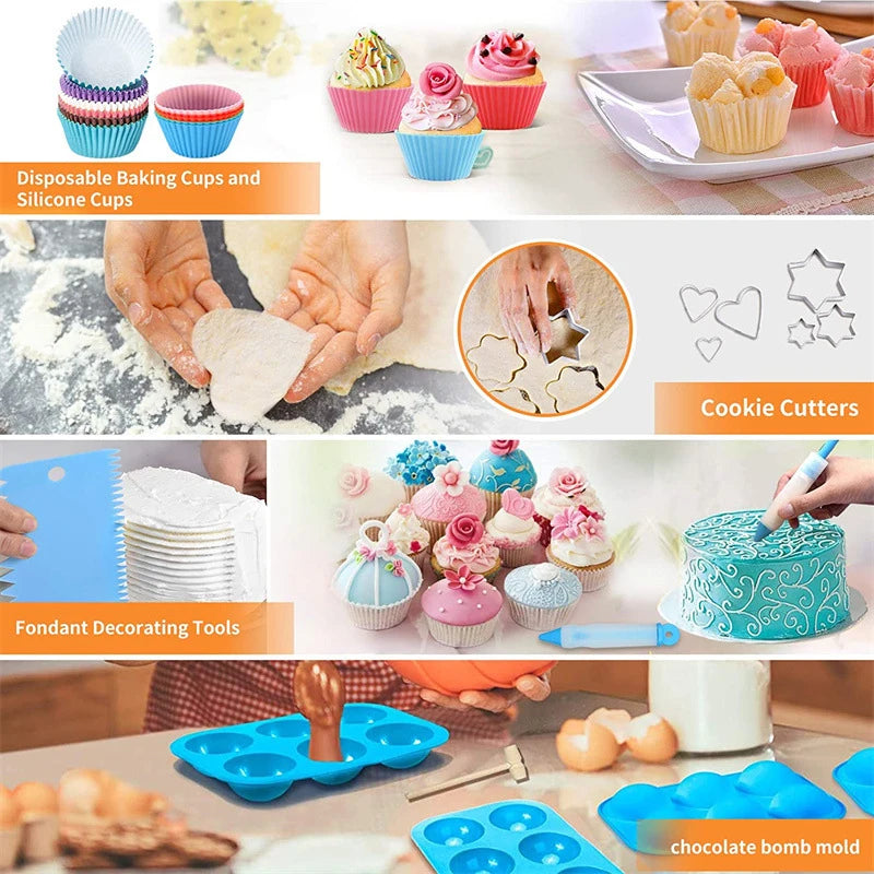 Bakoria MasterKit Tortendeko-Set 236-teilig | Spritzbeutel & Tüllen aus Edelstahl | Komplettset für Backfans