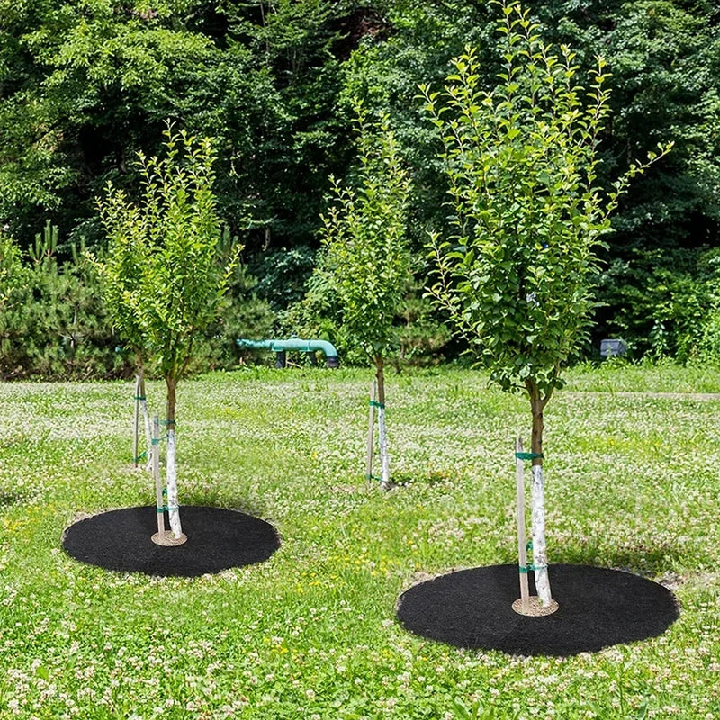 EcoRoot Guard | Unkraut-Schutzmatte aus Vlies | Ø 15–62 cm | Wurzel- & Baumscheibenabdeckung | Zuschneidbar & Wiederverwendbar