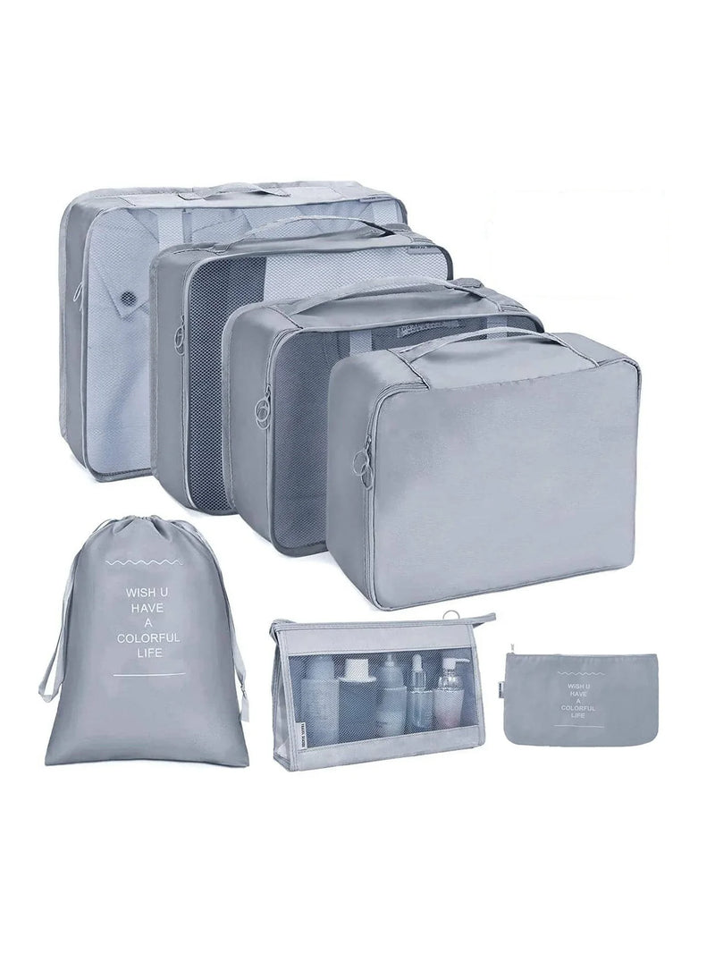 PackWunder Reise-Organizer Set 7/8/9/10-teilig | Faltbare Koffer-Organizer | Für Kleidung, Schuhe & Accessoires