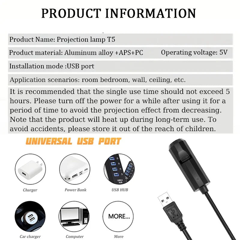 Weihnachts-Projektor LumiNoel | USB LED Projektor mit 3 Motivscheiben | Rentier, Schneemann & Weihnachtsmann | Festliche Deko & Geschenkidee
