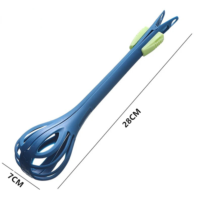 Multifunktions-Küchenhelfer Mixello | Schneebesen, Zange & Rührwerkzeug in einem | 28×7 cm | Ergonomisch & BPA-frei