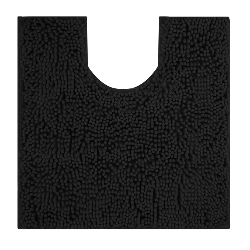 Aqualume | Toilettenvorleger U-Form | Super Saugfähige Chenille-Badematte | Rutschfest & Waschmaschinengeeignet | Weich & Komfortabel