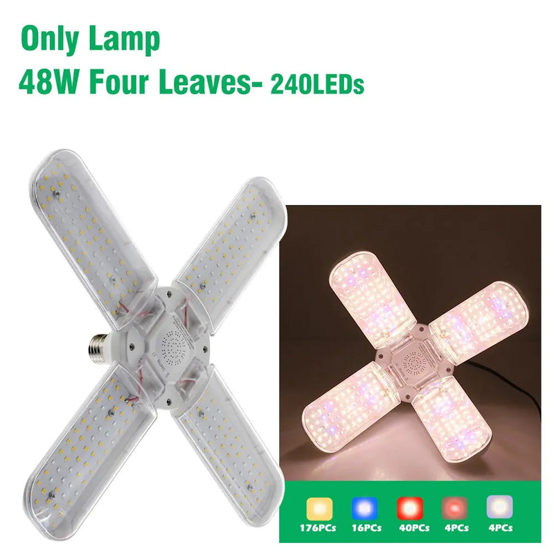 Floravolt GrowPro LED Pflanzenlampe Vollspektrum | Klappbar mit Stativ | Zeitschaltuhr & Höhenverstellbar | Für Indoor-Zucht & Wachstum