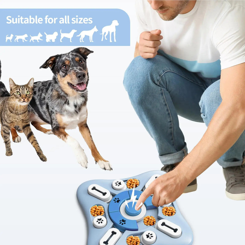 Hundespielzeug BrainyPaw | Interaktives Intelligenzspiel & Futterpuzzle | Mit Quietsch-Sound | Lern- & Beschäftigungsspielzeug