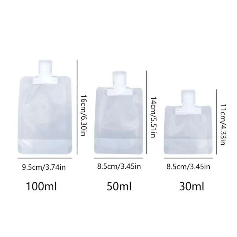 REISENTA Mini-Flaschenset | Kosmetik Reise-Set mit Aufbewahrungstasche | 5-teilig | PET-Flaschen 30–100ml
