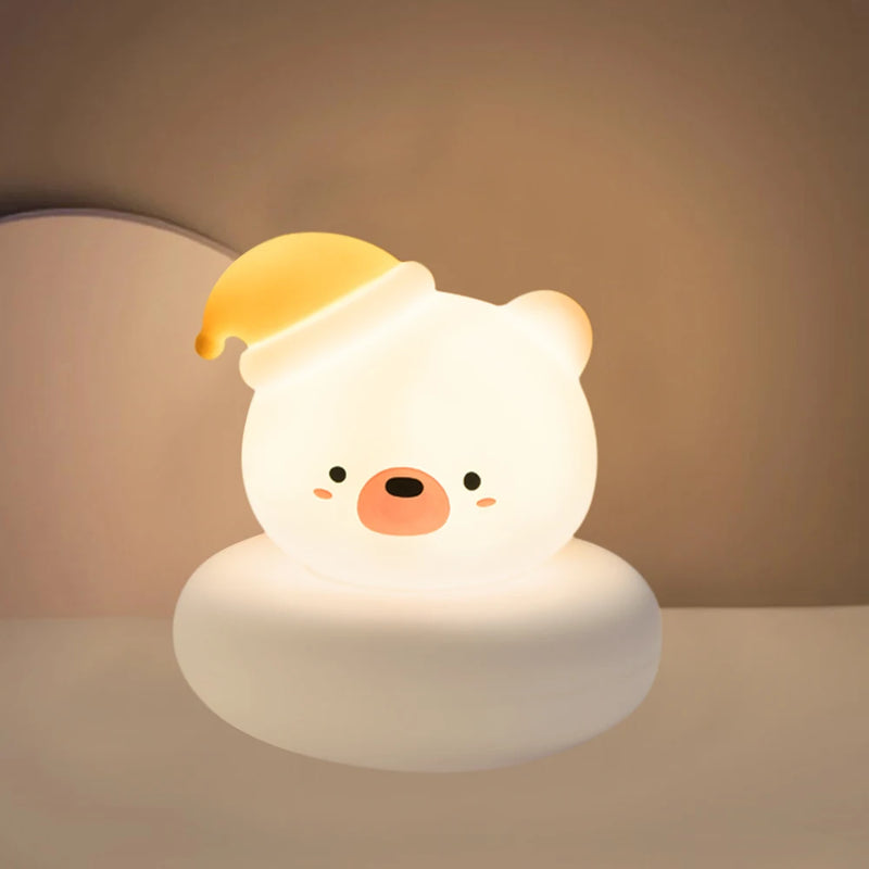 LumiPals LED Nachtlicht | Niedliches Tierdesign Schwein & Hase | Touch-Dimmung | USB-Wiederaufladbar