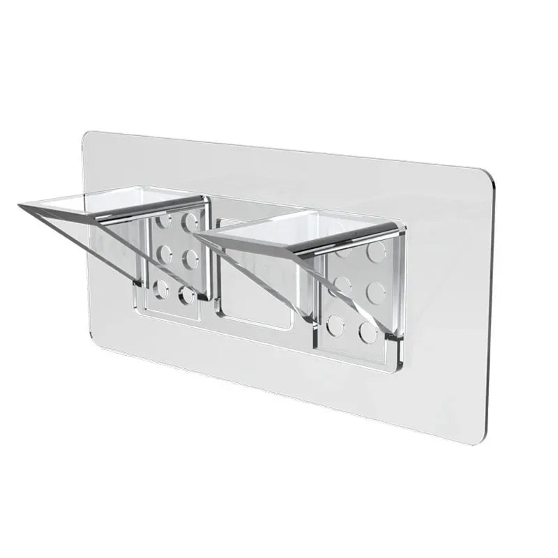 Trennhalter ClearFix | Transparenter Regal- und Schubladenteiler | Für Schränke, Fächer & Bücherregale | 15×7 cm
