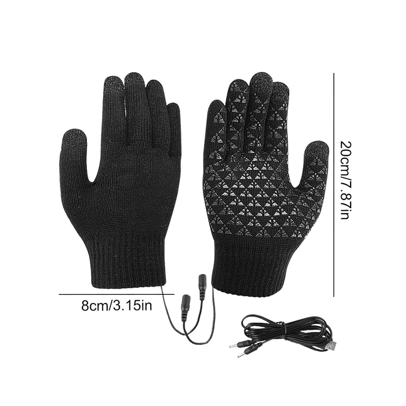 Beheizbare Handschuhe FROSTIQ | USB-Aufladung | Touchscreen & Rutschfest | Winter Thermo-Handschuhe für Outdoor & Radfahren