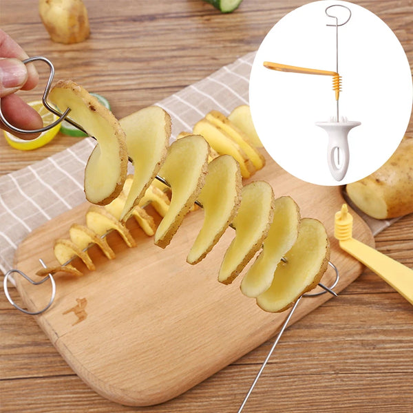 Kartoffel-Spiralschneider Spirafino BBQTwist | Edelstahl-Spiral-Cutter für Chips & Grillspieße | Für Camping, Küche & Grillabende