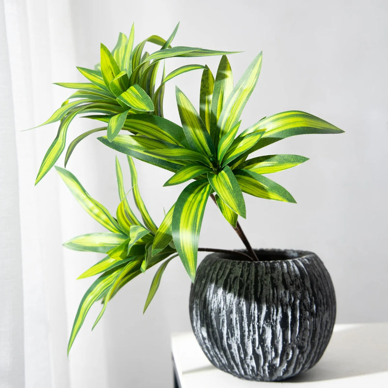 TROPALIS Künstliche Palmenzweige | 3 Köpfe | 36 cm | Tropische Deko für Zuhause & Büro