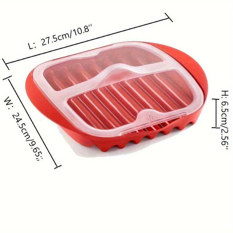 CRISPYWAVE Mikrowellen-Bacon-Grill | Fettarm & Schnell | Auch für Pizza & Snacks