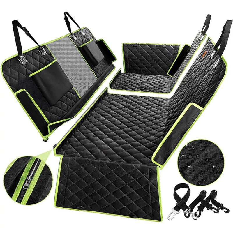 PawRide Hunde Autoschondecke Rückbank | 6-in-1 Design | Wasserdicht & Rutschfest | Für Auto, SUV & LKW
