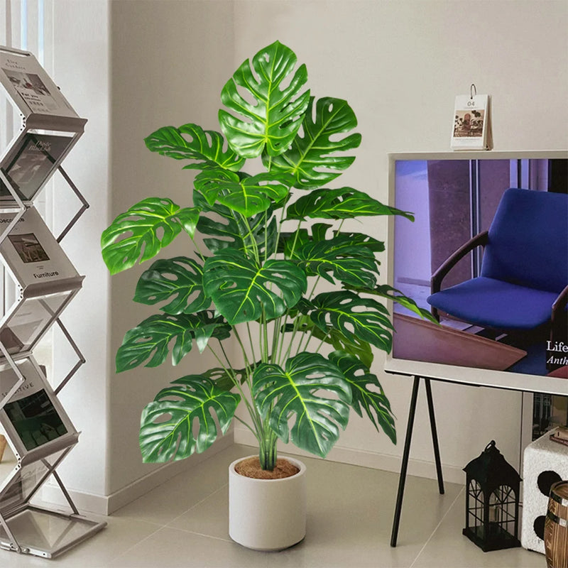 VerdeLuxe Monstera Künstliche Monstera-Pflanze | 70–100 cm | Tropische Deko für Zuhause, Büro & Garten