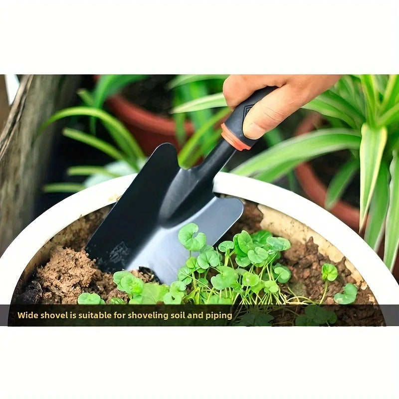 Plantonix Gartenschaufel aus Metall | Robuste Handschaufel mit ergonomischem Griff | Perfekt für Blumen, Gemüse & Pflanzarbeiten