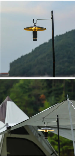 LUXTREK Campinglampe | Wiederaufladbare LED-Taschenlampe mit 300 Lumen | 3 Leuchtmodi | Kompatibel mit Tripod-Halterung