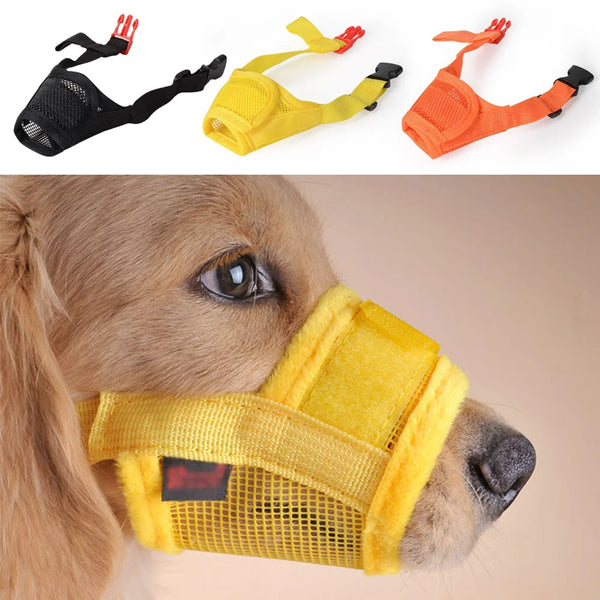 BellStop+ | Atmungsaktiver Hunde-Maulkorb | Verstellbarer Nylon-Maulkorb | Anti-Bellen & Anti-Beiß-Schutz | S-XL Größen