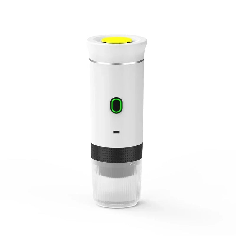 Brewvivo Elektrische Espressomaschine kabellos | 3-in-1 für Kapseln & Kaffeepulver | Tragbar für Reise, Auto & Camping