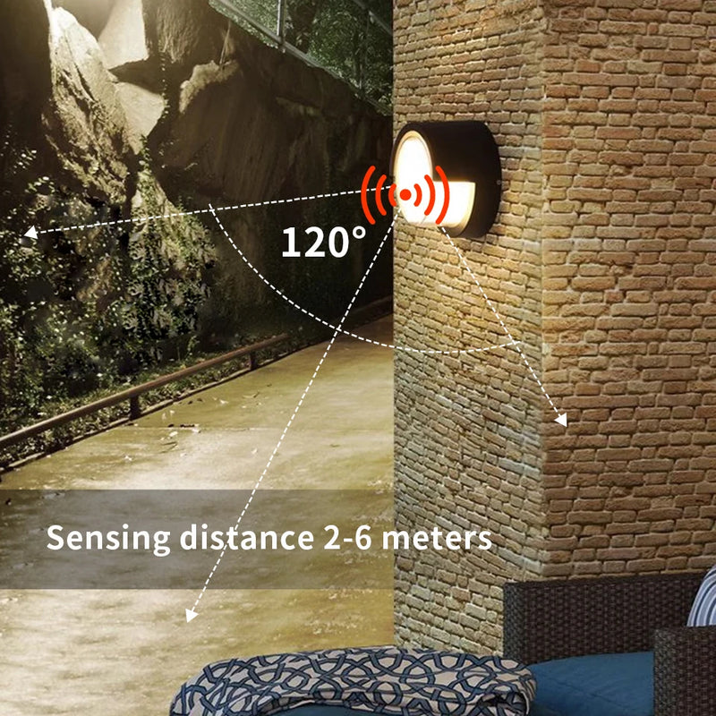 LED Wandleuchte LumoGuard | Mit Radar-Bewegungssensor | 6W/12W | Warm- & Kaltweiß | IP66 Wasserdicht