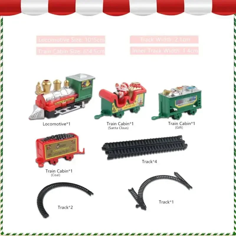 PolarExpressa Weihnachtszug Spielset | Mit Schienen & Lokomotive | Kinder Eisenbahn rund um den Weihnachtsbaum | Kreatives Geschenk ab 3 Jahren
