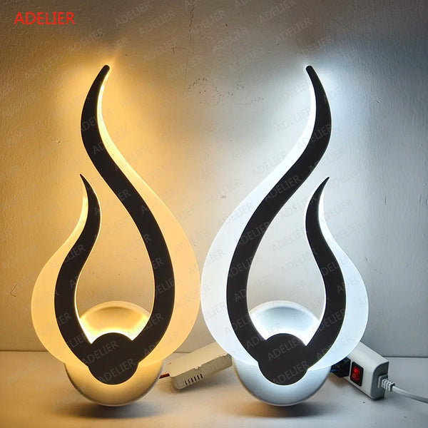AuroraGlow LED Wandleuchte | 12W | Warm- & Kaltweiß | Modernes Design | Acryl & Metall