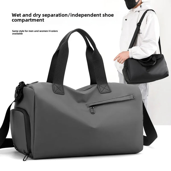 Voylena Wasserfeste Reisetasche mit Nassfach | Große Sport- & Wochenendtasche für Damen & Herren | Schultertasche mit Tragegurt | Perfekt für Fitness, Reisen & Alltag