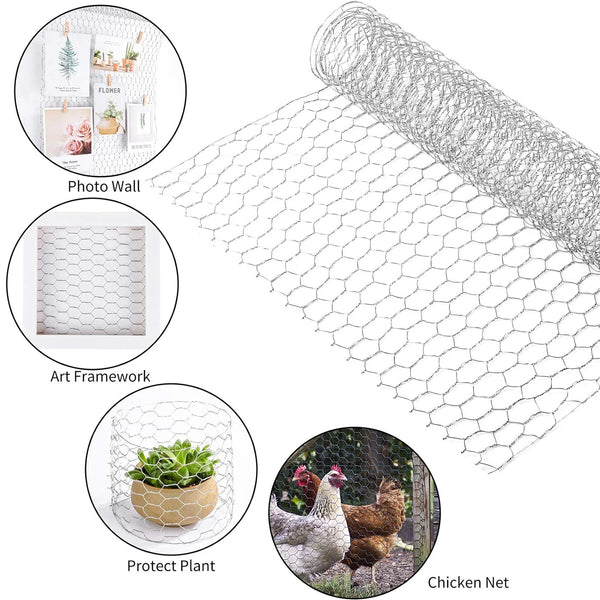 HexaWerk Sechskant-Drahtgeflecht 1–5 m | Rostfreier Eisendraht | Flexibles Zaunnetz für Garten & DIY