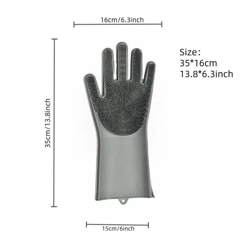 FELISPA SoftTouch Silikon-Badehandschuh für Katzen | Sanfte Fellpflege & Massage | Shampoo-Bürste für Haustiere | 35×16 cm